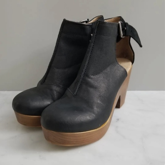 Free People AMBER ORCHARD Clog Black Leather + Suede - Picture 5 of 13